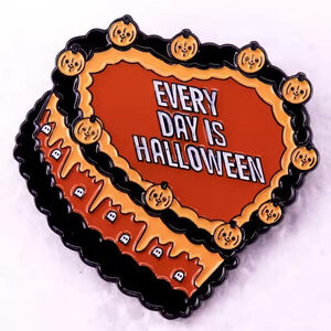 Every Day Is Halloween Enamel Pin – Pumpkin Gothic Halloween Accessory